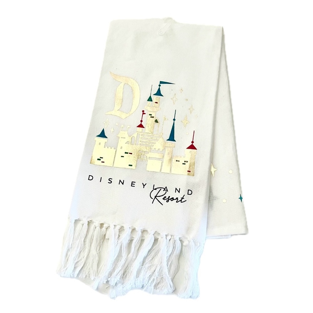 New Disneyland Resort White Dish Towel Disneyland Fantasyland Castle